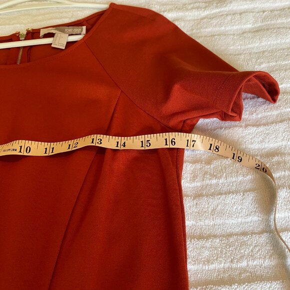 "Peplum" style dress, dark orange (copper-ish) - Picture 6 of 12